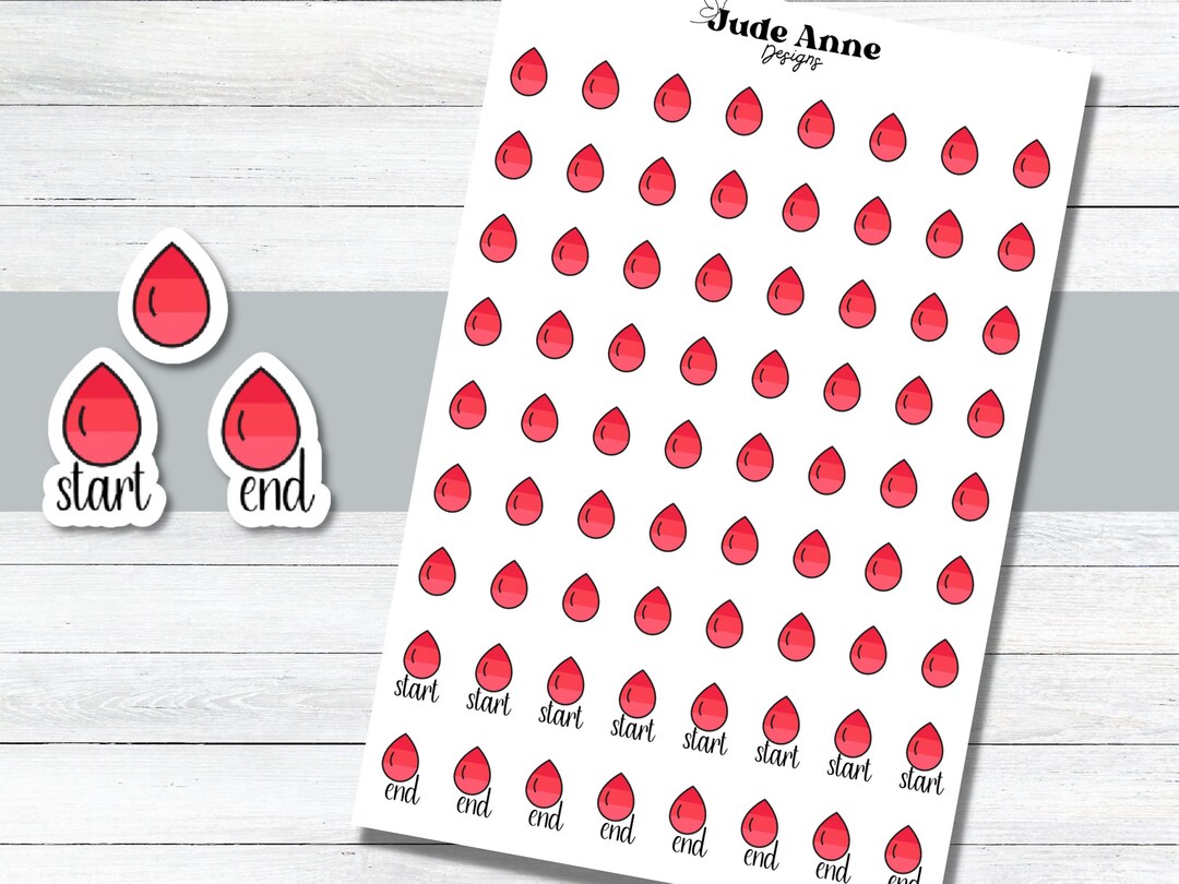 Period Tracker Stickers | Blood Drop Planner Sticker | Period Tracker ...
