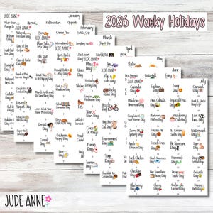 2026 Wacky Holidays Stickers - Etsy