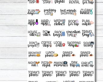 Vacation Planner Stickers | Vacation Planning Checklist | Vacation Planner Stickers | Travel Planner Stickers