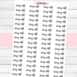Day Off Script Stickers, Day Off planner stickers, Script for Planner, Bujo