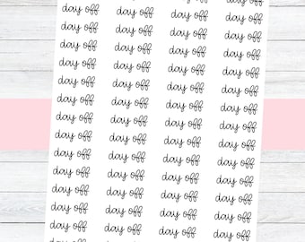 Day Off Script Stickers, Day Off planner stickers, Script for Planner, Bujo