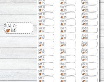 Football Planner Stickers, Functional Stickers, Sports Stickers for Planner, Planning for Kids Sports, Football Calendar Stickers, Game Time