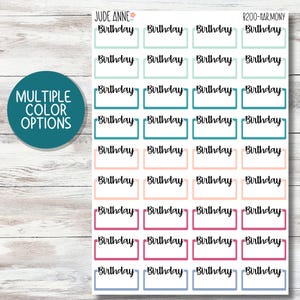 Stickers agenda, Rappels d'anniversaire, Autocollants mignons pour agenda, Icônes de rappel d'anniversaire pour agendas, Rappels de date d'anniversaire