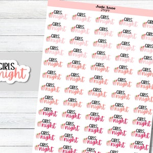 Girls Night Planner Sticker, Ladies Night Sticker Sheet, Cute Planner Stickers