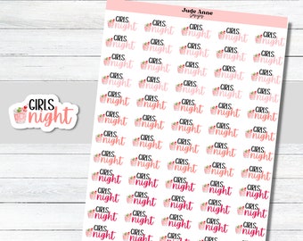 Girls Night Planner Sticker, Ladies Night Sticker Sheet, Cute Planner Stickers