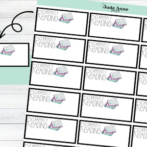Reading Planner Stickers, Book Reminders, Cute Planner Stickers, Currently Reading Planners