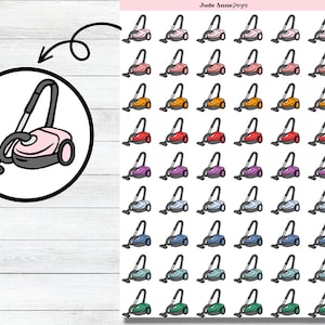 Cleaning Planner Stickers | Functional Planner Stickers | Vacuum Icon for Planner | Cute Planner Stickers