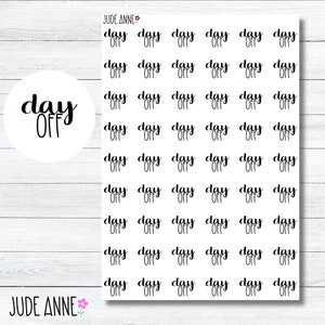 Day Off Script Stickers, Day Off planner stickers, Script for Planner, Bujo