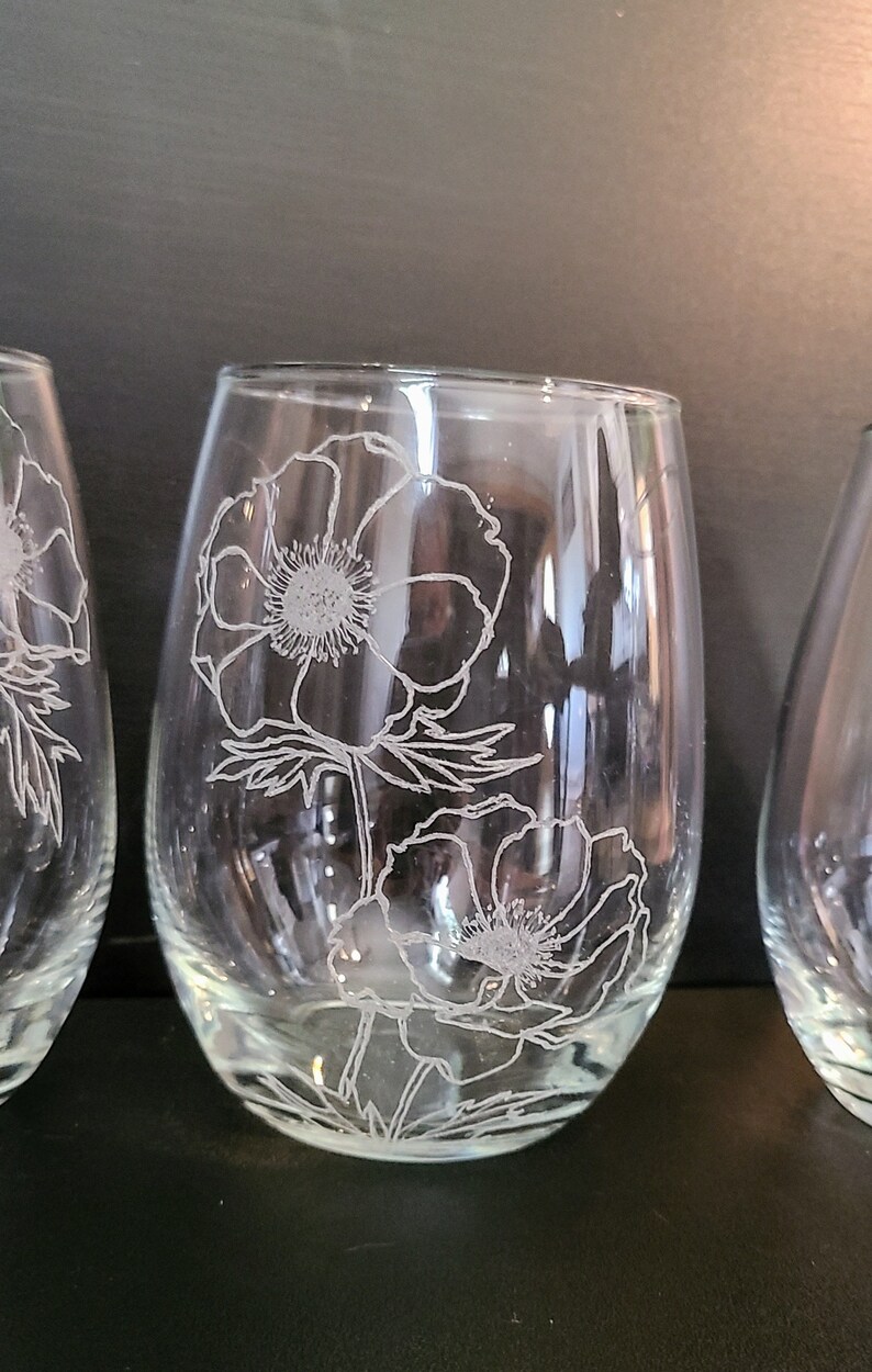 Custom Handengraved Glassware deposit Engraved Glassware Etsy