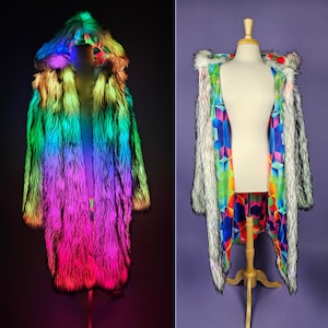  Led Fur Skirt Mini Light Up White Faux Fur Tutu Outfit with  Rainbow Lights Short Unicorn Rave Costume Dress for Women Girls (Led Skirt-S)  : Clothing, Shoes & Jewelry