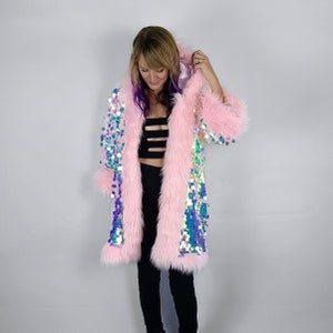 Custom Festival Dreamcoat Faux Fur Festival Coat Burning Man Playa Coat ...