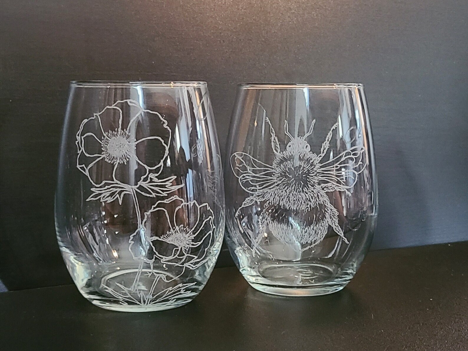 Custom Handengraved Glassware deposit Engraved Glassware Etsy