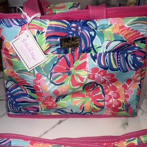 NWT Lilly Pulitzer Large Spot Beach Cooler tote Bag cod 27 immagine 5
