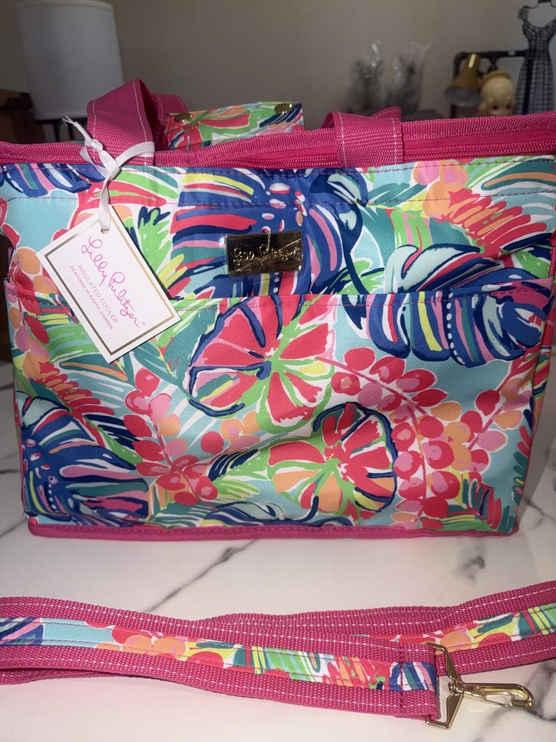 NWT Lilly Pulitzer Large Spot Beach Cooler tote Bag cod 27 immagine 5