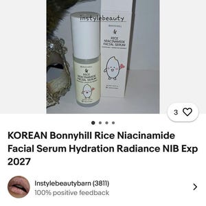 KOREAN Bonnyhill Rice Niacinamide Facial Serum Hydration Radiance NIB Exp 2028 Bild 5