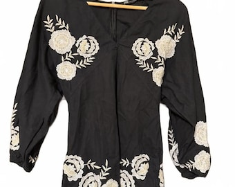 Zara Women's Black Playsuit-romper SIZE XS cod011