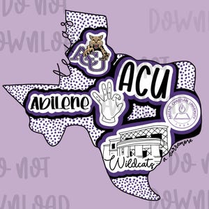 Abeline Christian university sublimation digital download file