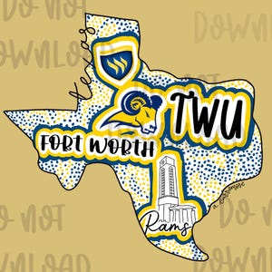 Texas Wesleyan Sublimation digitaler Download Datei