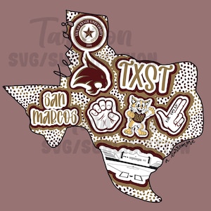 Texas State University Sublimation and Digital Download File
