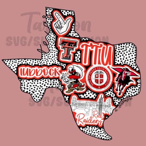 Texas Tech sublimation and digital download file