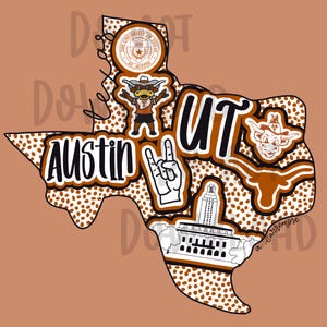 University of Texas Austin digital download and sublimation file