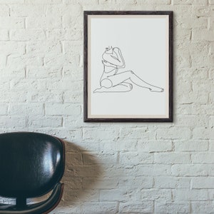 Body Line Art, Nude Line Art, Female Body Line Art, One Line Drawing