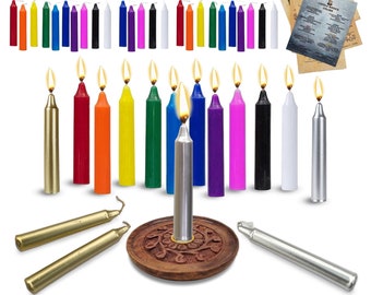 Spell Candles and Ritual Candles, Witchcraft Candles Kit, Wiccan Supplies kit for Rituals Spells, Witch Starter Kit, Altar Supplies Witches