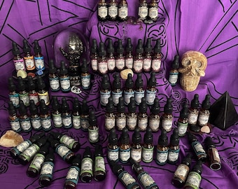 Oils for Witchcraft Kit, Witchcraft Oils, Apothecary kit with Wiccan Supplies, Witch Supplies Starter Kit, Altar Supplies, Hoodoo Oils