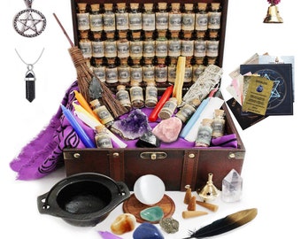 Witchcraft Kit, Apothecary kit Box with Wiccan Supplies, Witch Supplies Starter Kit, Altar Supplies for Witches #4