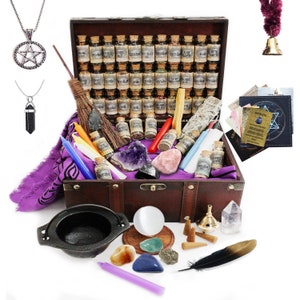 Witchcraft Kit, Apothecary kit Box with Wiccan Supplies, Witch Supplies Starter Kit, Altar Supplies for Witches #4