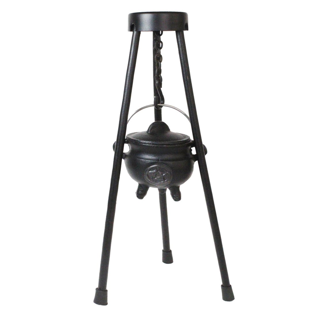 Cauldron Cast Iron With Tripod Witchcraft Kit of Cast Iron Cauldrons