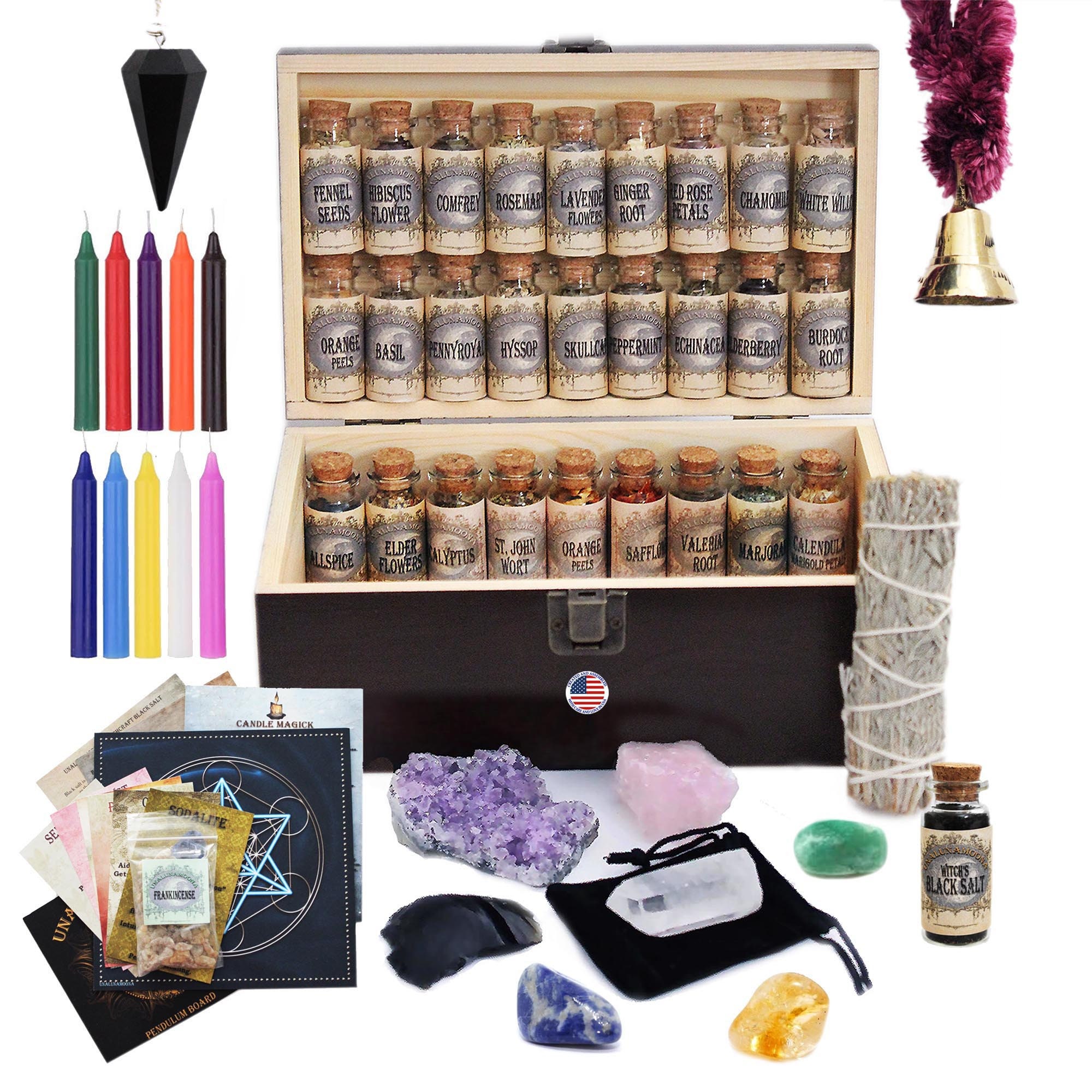 41PCS Witchcraft Supplies Kit Box for Witch Altar - India