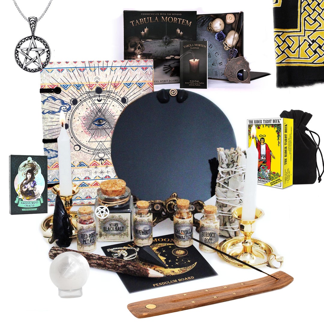 Witchcraft Kit, Divination Tools Kit Box With Wiccan Supplies, Scrying