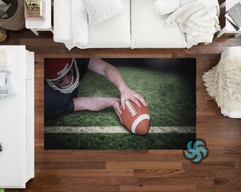 Football Player Rug - Etsy