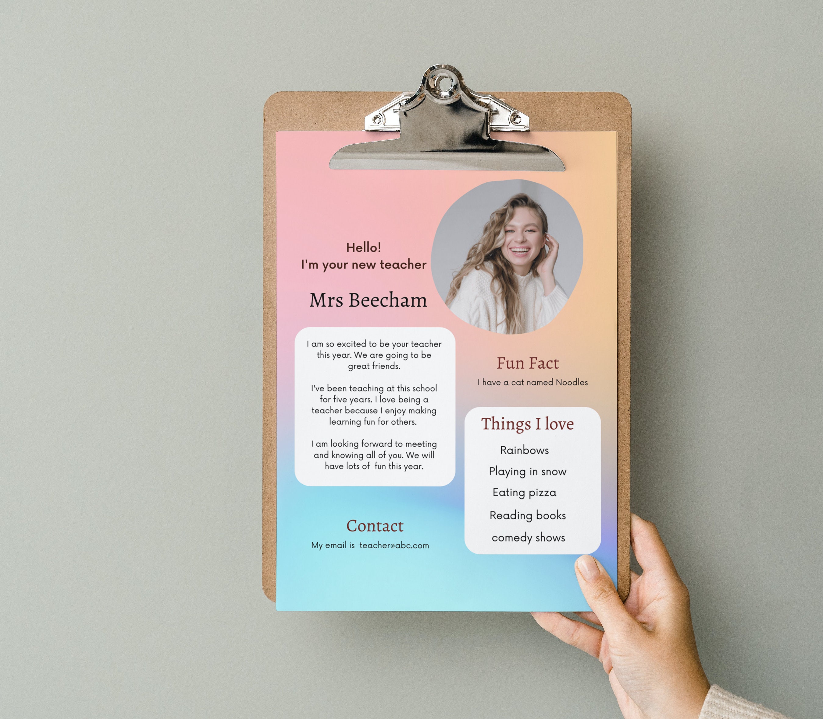 Editable Meet the Teacher Template Printable DIY Canva - Etsy Finland