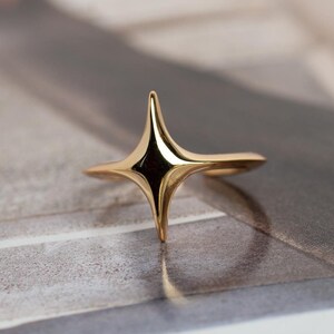 Bold Star Ring Four Point Star Rings Gold Star Finger Ring Single bold-star-ring-four-point-star-rings-gold-star-finger-ring-single