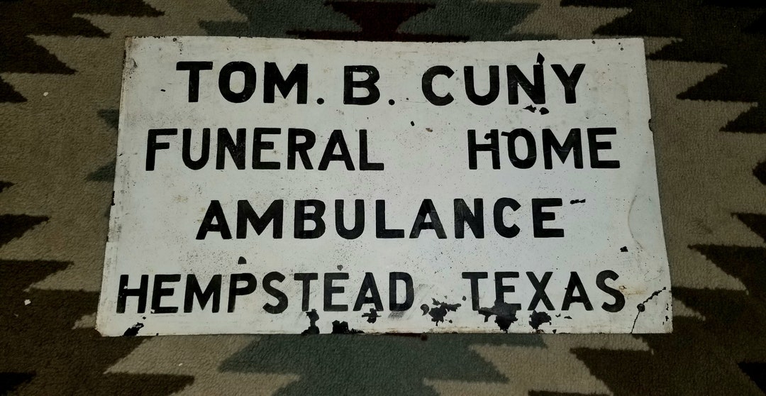 Hempstead, Texas Funeral Home Sign Etsy
