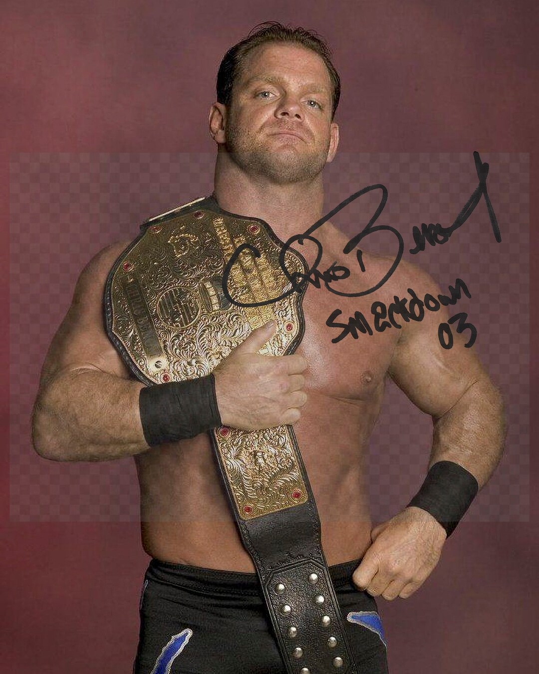 Chris Benoit Signed Autographed Photo WCW WWE 3 8x10 Etsy