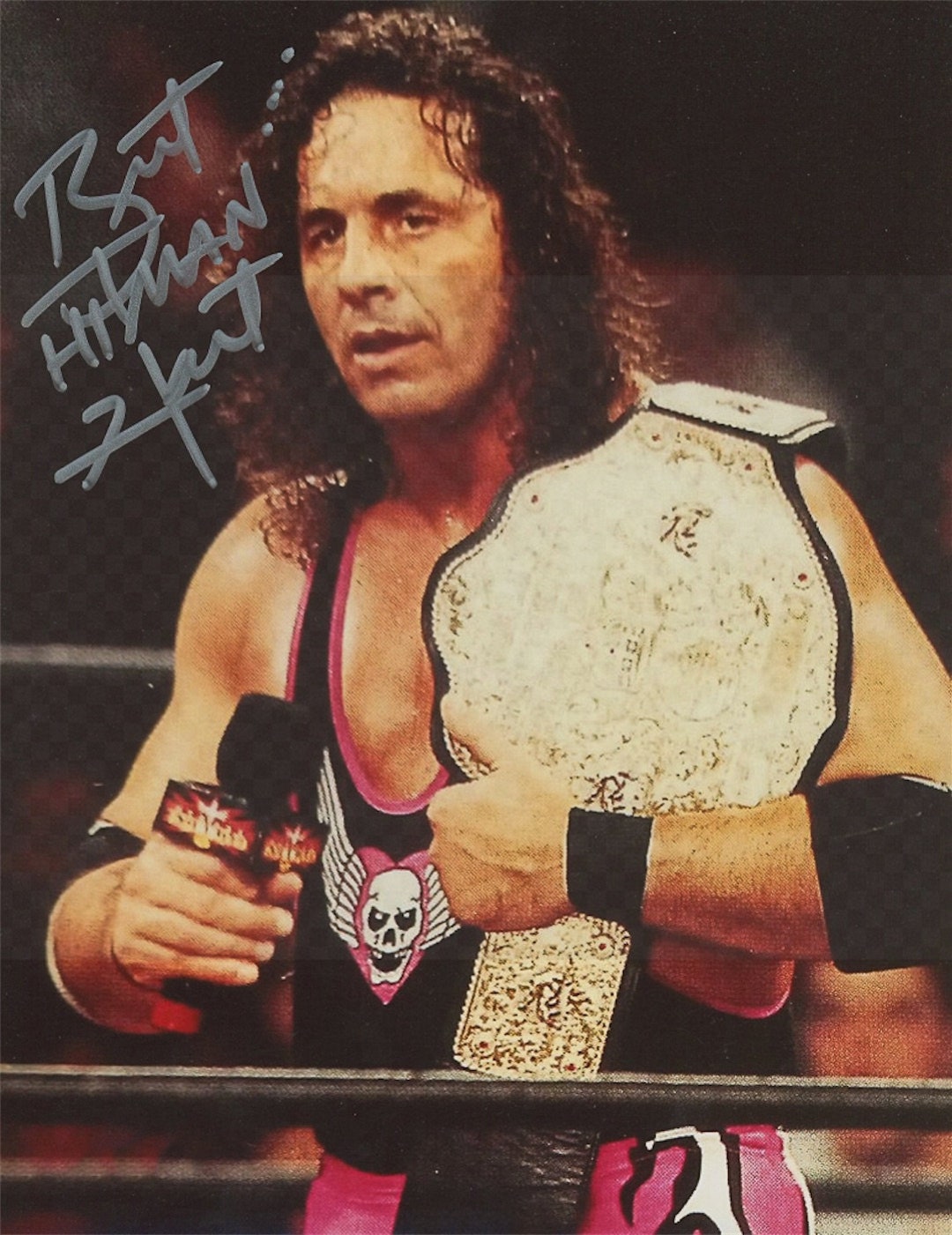 Bret Hart Autograph Signed WWE 8x10 Etsy