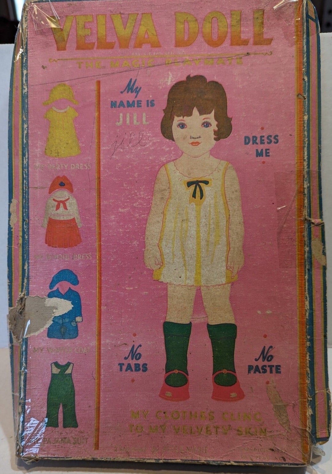 vintage-velva-doll-velvet-jill-doll-with-felt-clothes-and-accessories