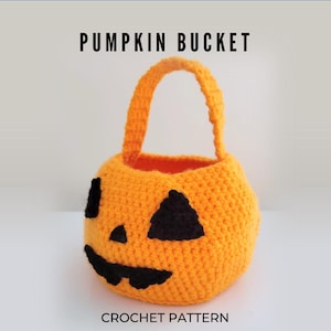 Halloween Pumpkin Bucket Crochet Pattern