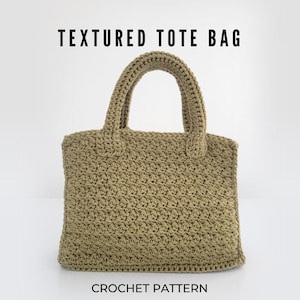 Patrón de crochet para bolso de mano texturizado, instrucciones fáciles paso a paso para principiantes, PDF de costura baja, bolso moderno bohemio chic DIY, accesorio de regalo