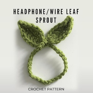 Patrón de ganchillo para brote de hoja de auriculares