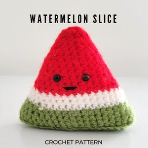 Padrão de crochê de pelúcia de melancia: brinquedo amigurumi para iniciantes (tutorial em PDF)