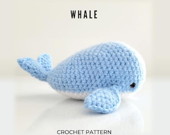 Whale Crochet Pattern: Easy Amigurumi Plushie Toy (PDF Pattern)