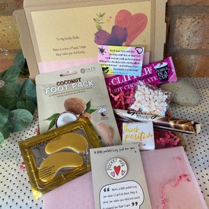 Personalised hug in a box box of hugs Gift for her Pamper Box Just because image 1