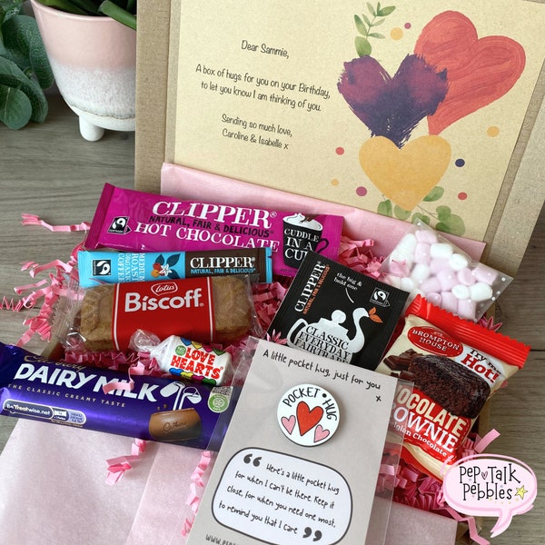 Caja de abrazos personalizada, regalo para cualquier ocasión.