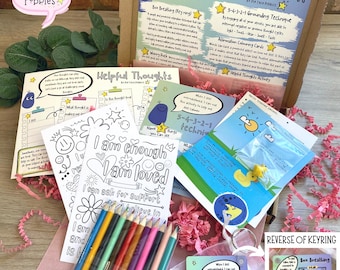 Kit de herramientas para la ansiedad Paquete de apoyo para la ansiedad Salud mental Autocuidado Regalo para niños o adultos