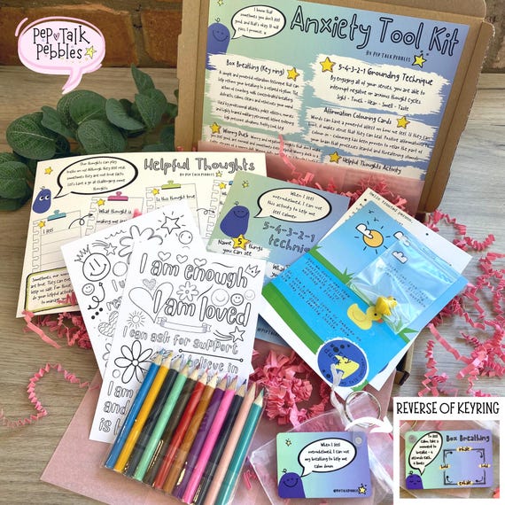 Anxiety Toolkit Anxiety Support Package Mental Health Self Care Gift for Children or Adults