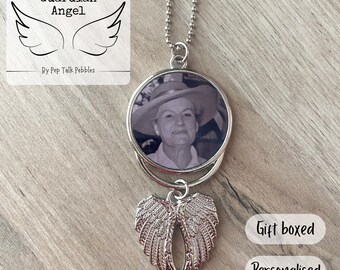 Adorno conmemorativo con foto personalizado: regalo de duelo por un ángel de la guarda